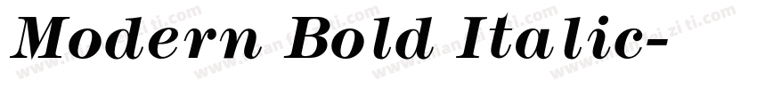 Modern Bold Italic字体转换